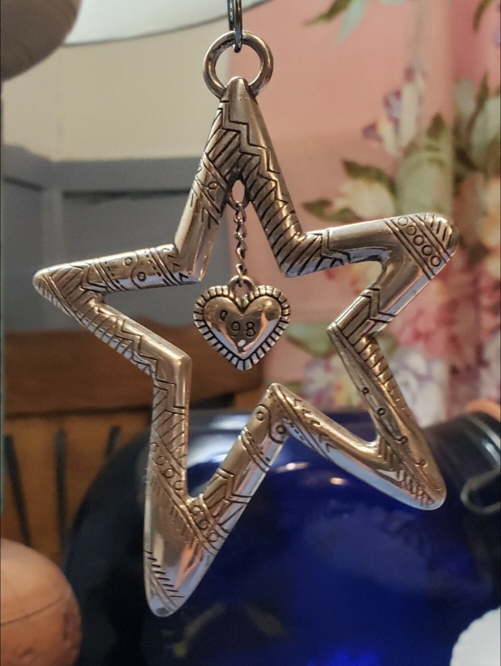 Rare Vintage 1998 Brighton Silver Metal Christmas Star Ornament